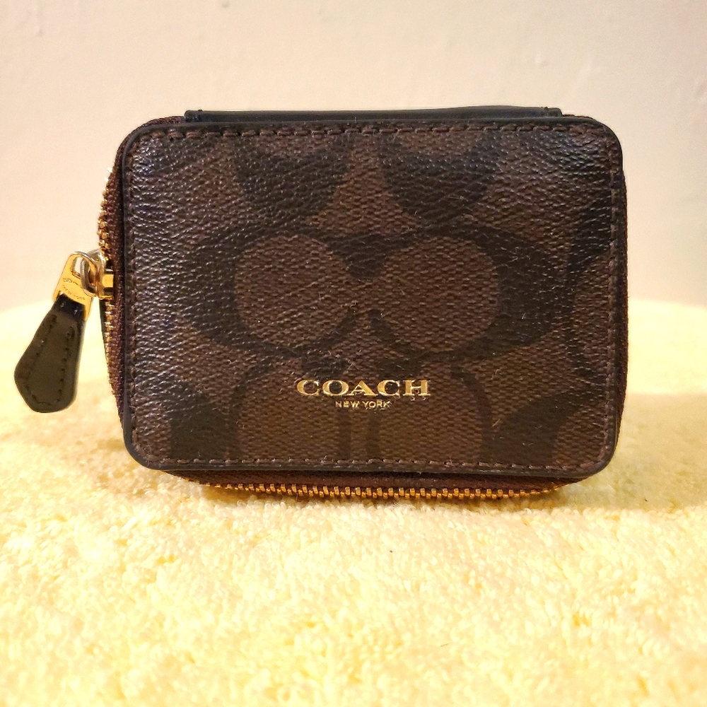 Coach leather pill pouch
